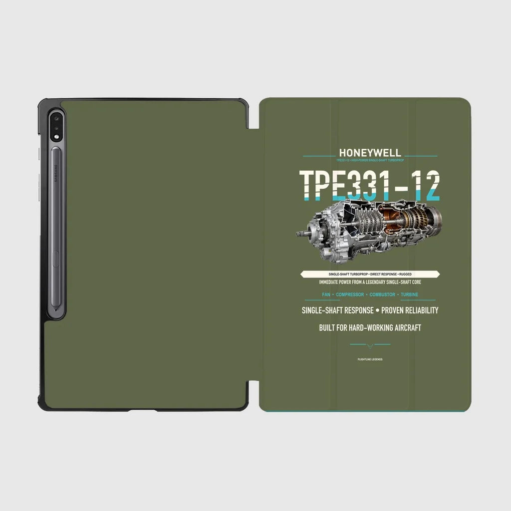 TPE331-12 design on green army samsung tablet tablet case