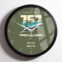 Thumbnail for Boeing 757-200 design on green army framed wall clock