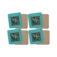 Thumbnail for The Atlantic Solo - Designed Coasters design on turquoise 4-pieces-set