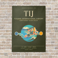 Thumbnail for Tijuana International Airport TIJ - Canvas Framed - Green Army
