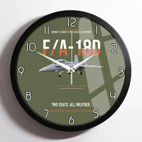 Thumbnail for F-A-18D Hornet Two Seats All Weather design on green army framed wall clock