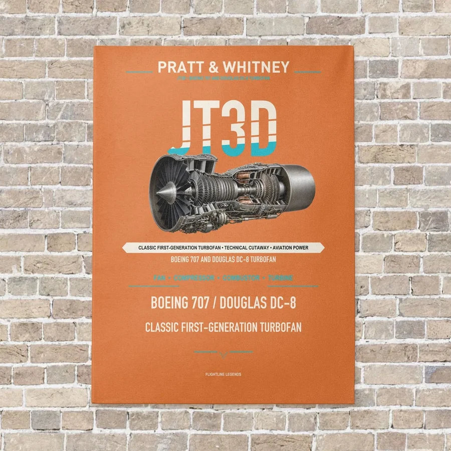 JT3D vertical canvas print - no frame - orange background