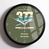 Thumbnail for Boeing 377 Stratocruiser design on green army framed wall clock