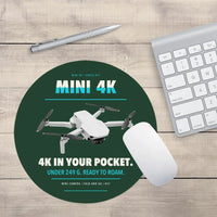 Thumbnail for DJI Mini 4K design on dark green round mouse pad