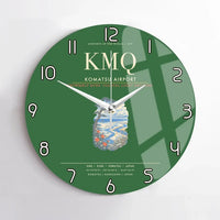 Thumbnail for Komatsu Airport KMQ Wall-Clock No-Frame - Green
