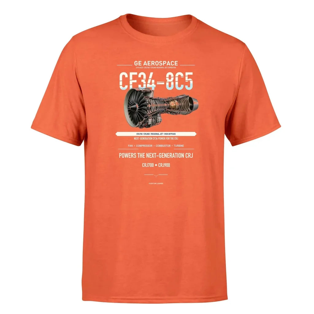 CF34-8C5 design on orange single side