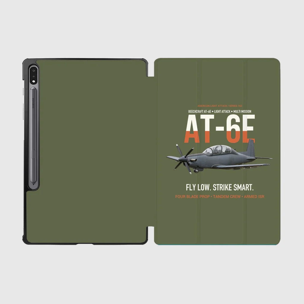 AT-6E Wolverine Light Attack design on green army samsung tablet tablet case
