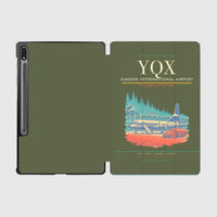 Thumbnail for Gander International Airport (YQX) design on green army samsung tablet tablet case