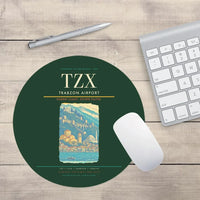 Thumbnail for Trabzon Airport (TZX) design on dark green round mouse pad