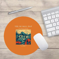 Thumbnail for VINTAGE G4282 - The Muskeg Hop - Designed Mouse Pads design on orange round