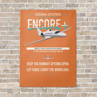 Thumbnail for Cessna Citation Encore+ vertical canvas print - no frame - orange background