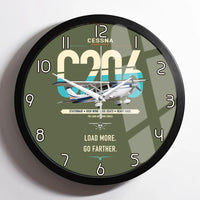 Thumbnail for Cessna 206 Stationair design on green army framed wall clock