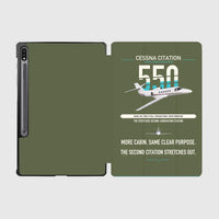 Thumbnail for Cessna Citation 550 - Citation II design on green army samsung tablet tablet case