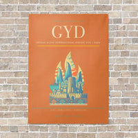 Thumbnail for Heydar Aliyev International Airport GYD — Baku vertical canvas print - no frame - orange background