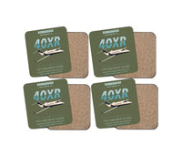 Thumbnail for Bombardier Learjet 40XR design on green army 4 pieces set coaster