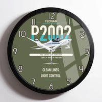 Thumbnail for Tecnam P2002 Sierra MkII design on green army framed wall clock