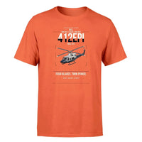 Thumbnail for Bell 412EPI design on orange t-shirt, single-side print