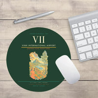 Thumbnail for Vinh International Airport (VII) design on dark green round mouse pad