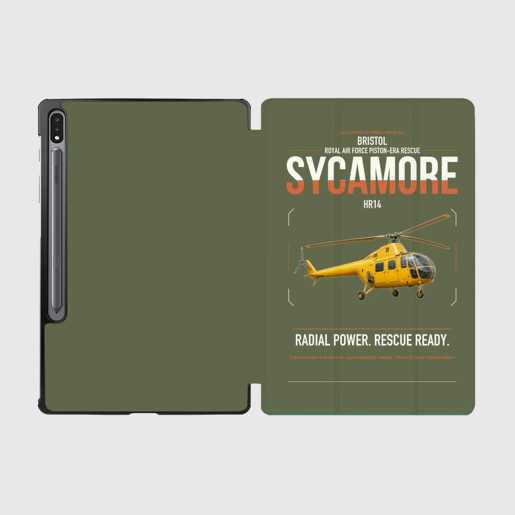 Bristol Sycamore HR14 design on green army samsung tablet tablet case