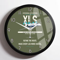Thumbnail for Cessna Citation XLS design on green army framed wall clock