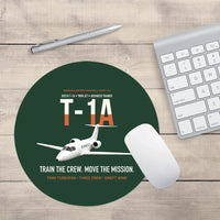 Thumbnail for T-1A Jayhawk Advanced Jet Trainer design on dark green round mouse pad