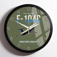 Thumbnail for F-104C Starfighter design on green army framed wall clock