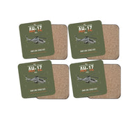 Thumbnail for Bell AH-1Z Viper design on green army 4 pieces set coaster