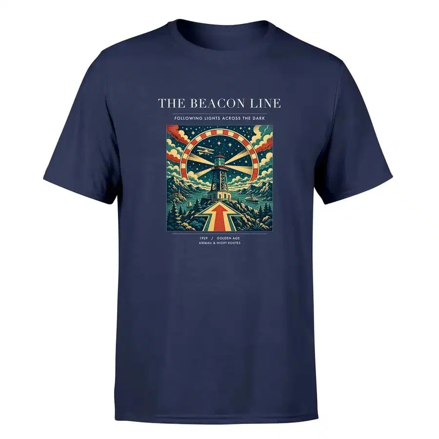 VINTAGE G4147 - The Beacon Line - Premium T-Shirt design on navyblue premium t shirt