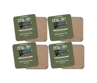 Thumbnail for CF34-3B1 design on green army 4 pieces set coaster