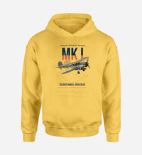 Thumbnail for Fairey Swordfish Mk I design on yellow double-side hoodie, single-side print