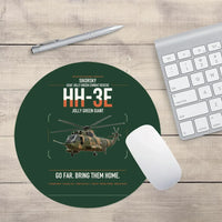 Thumbnail for Sikorsky HH-3E Jolly Green Giant design on dark green round mouse pad