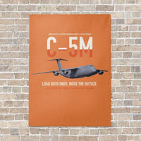 Thumbnail for C-5M Super Galaxy vertical canvas print - no frame - orange background
