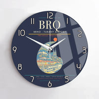 Thumbnail for Brno - Turany Airport BRQ Wall-Clock No-Frame - Navy Blue