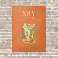 Thumbnail for Jerez Airport XRY vertical canvas print - no frame - orange background
