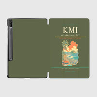 Thumbnail for Miyazaki Airport (KMI) design on green army samsung tablet tablet case
