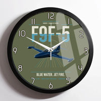 Thumbnail for F9F-5 Panther design on green army framed wall clock