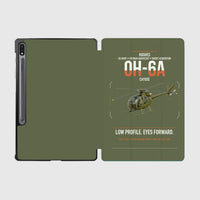 Thumbnail for Hughes OH-6A Cayuse design on green army samsung tablet tablet case