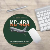 Thumbnail for KC-46A PEGASUS design on dark green round mouse pad