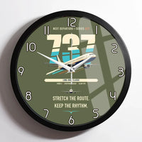 Thumbnail for Boeing 737-400 Classic design on green army framed wall clock