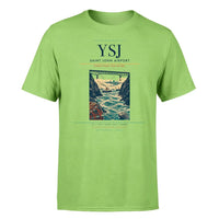 Thumbnail for Saint John Airport (YSJ) T-Shirt single-side front print in Light Green | saint-john-airport-ysj-double-side-t-shirt