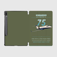 Thumbnail for Bombardier Learjet 75 Liberty design on green army samsung tablet tablet case
