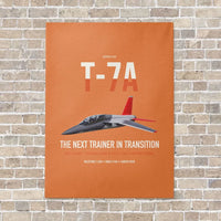 Thumbnail for T-7A Red Hawk vertical canvas print - no frame - orange background