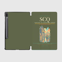 Thumbnail for Santiago de Compostela Airport (SCQ) design on green army samsung tablet tablet case