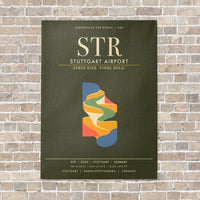 Thumbnail for Stuttgart Airport STR - Canvas Framed - Green Army