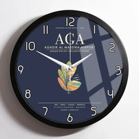 Thumbnail for Agadir Al Massira Airport AGA Wall-Clock Framed - Navy Blue