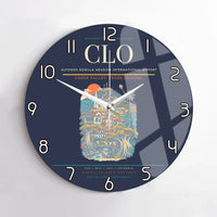 Thumbnail for Alfonso Bonilla Aragon International Airport CLO Wall-Clock No-Frame - Navy Blue