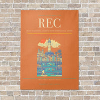 Thumbnail for Recife Guararapes - Gilberto Freyre International Airport REC vertical canvas print - no frame - orange background