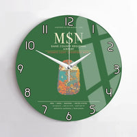 Thumbnail for Dane County Regional Airport Madison MSN Wall-Clock No-Frame - Green