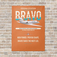 Thumbnail for Cessna Citation Bravo vertical canvas print - no frame - orange background