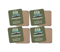 Thumbnail for Beechcraft Baron G58 design on green army 4 pieces set coaster